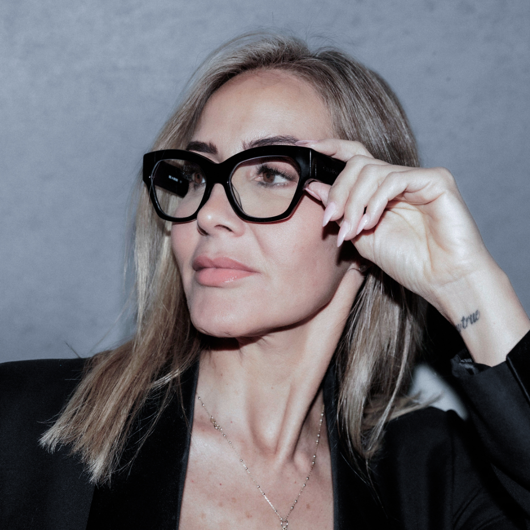 The BOSS Shiny Black - Blue  Light Eyewear